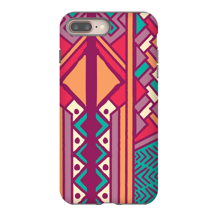 iPhone 7 plus StrongFit Tribal ethnic geometric pattern 001 by Jelena Obradovic