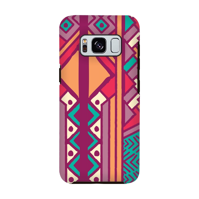 Galaxy S8 StrongFit Tribal ethnic geometric pattern 001 by Jelena Obradovic