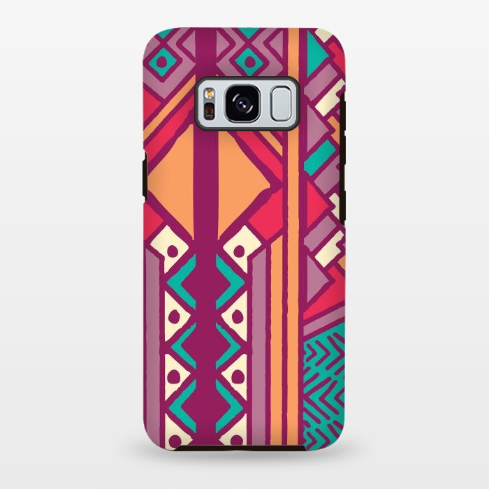 Galaxy S8 plus StrongFit Tribal ethnic geometric pattern 001 by Jelena Obradovic