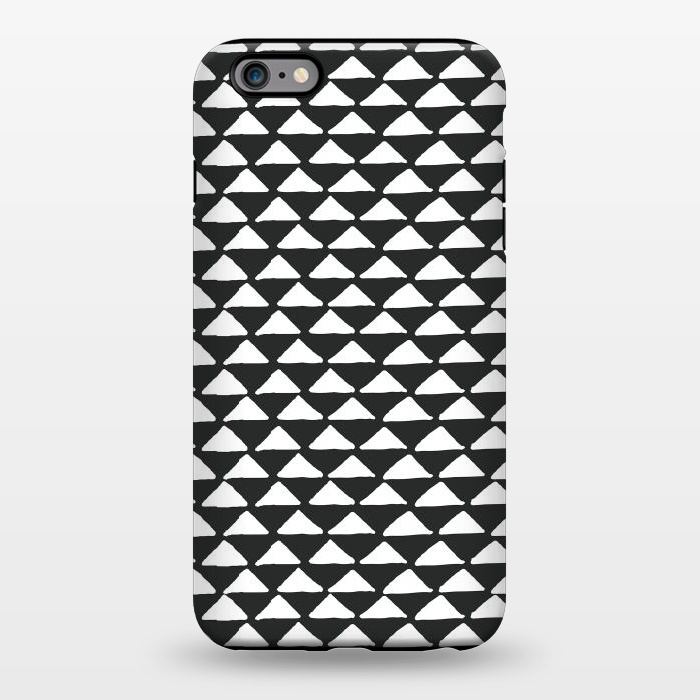 iPhone 6/6s plus StrongFit Triangle pattern seamless black and white by Jelena Obradovic