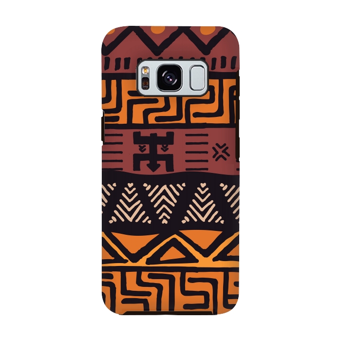 Galaxy S8 StrongFit Tribal ethnic geometric pattern 021 by Jelena Obradovic