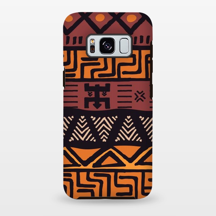 Galaxy S8 plus StrongFit Tribal ethnic geometric pattern 021 by Jelena Obradovic