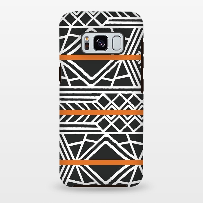 Galaxy S8 plus StrongFit Tribal ethnic geometric pattern 022 by Jelena Obradovic