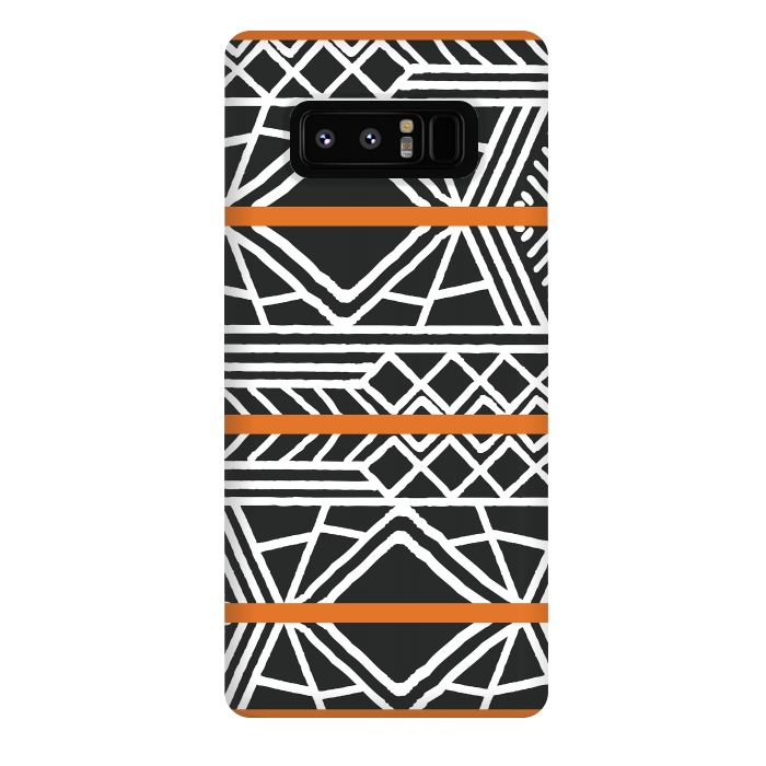 Galaxy Note 8 StrongFit Tribal ethnic geometric pattern 022 by Jelena Obradovic
