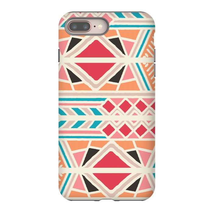 iPhone 7 plus StrongFit Tribal ethnic geometric pattern 025 by Jelena Obradovic
