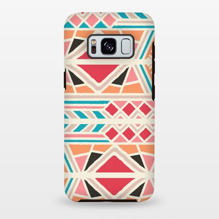 Galaxy S8 plus StrongFit Tribal ethnic geometric pattern 025 by Jelena Obradovic