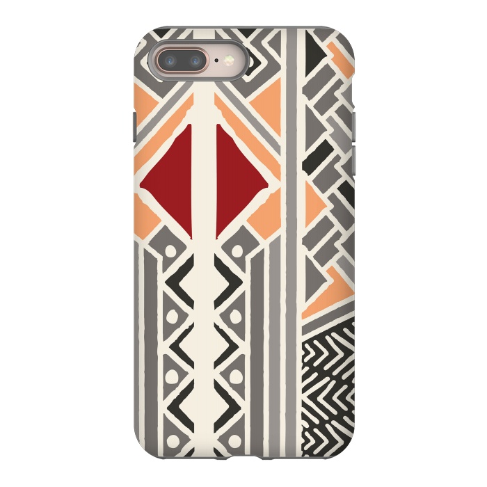 iPhone 7 plus StrongFit Tribal ethnic geometric pattern 034 by Jelena Obradovic