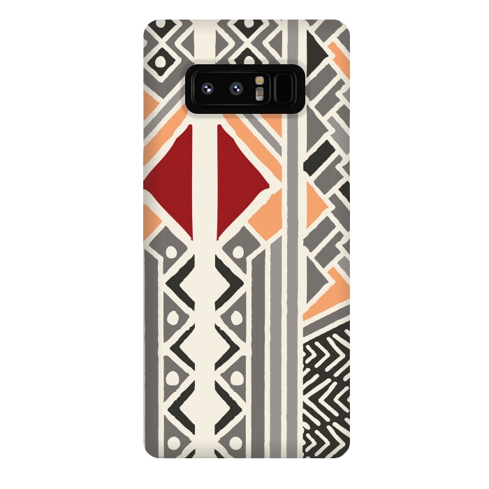 Galaxy Note 8 StrongFit Tribal ethnic geometric pattern 034 by Jelena Obradovic