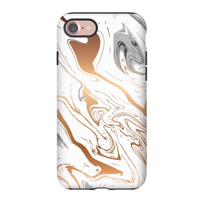 iPhone 7 StrongFit Liquid Golden Marble 007 by Jelena Obradovic