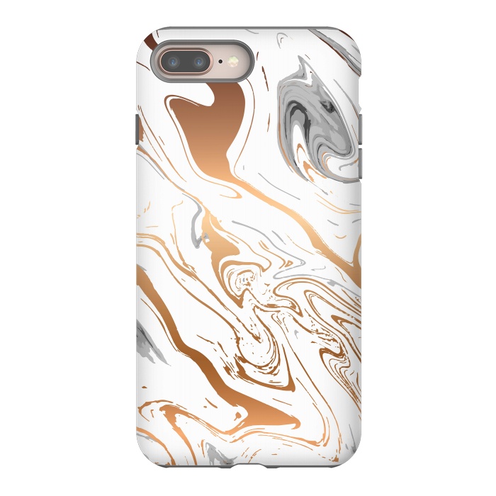iPhone 7 plus StrongFit Liquid Golden Marble 007 by Jelena Obradovic