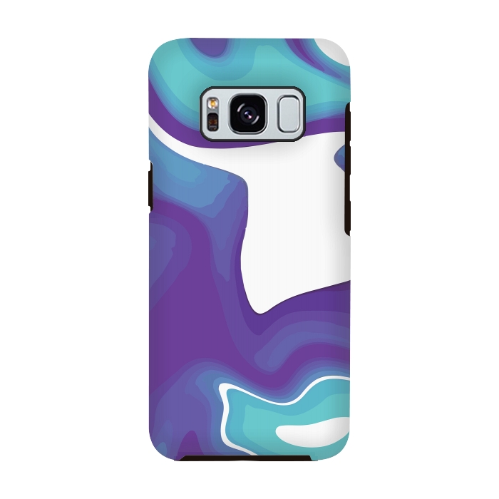 Galaxy S8 StrongFit Liquid Marble Purple Shades 010 by Jelena Obradovic