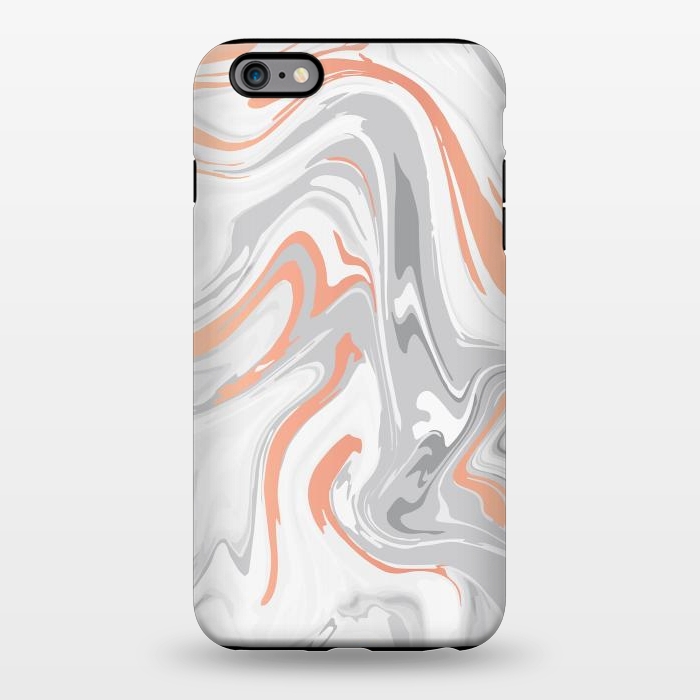 iPhone 6/6s plus StrongFit Liquid White Marble and Copper 017 by Jelena Obradovic
