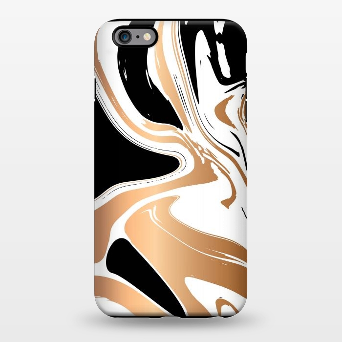 iPhone 6/6s plus StrongFit Black and Gold Marble 027 by Jelena Obradovic