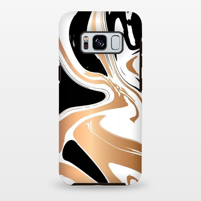 Galaxy S8 plus StrongFit Black and Gold Marble 027 by Jelena Obradovic