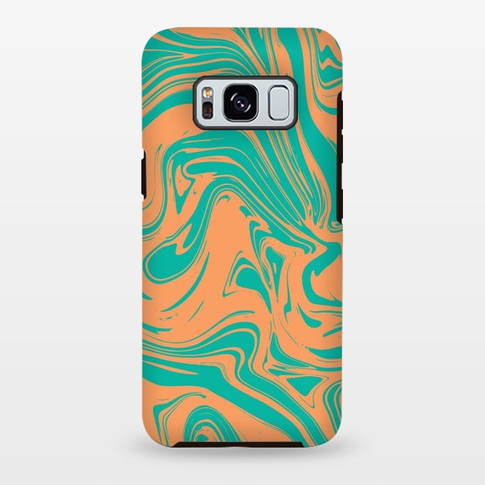 Galaxy S8 plus StrongFit Liquid marble texture design 034 by Jelena Obradovic