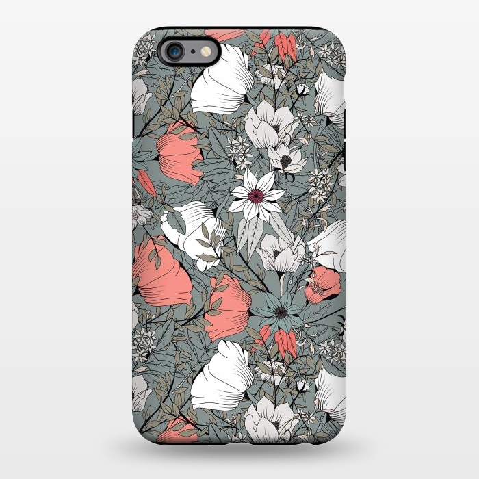 iPhone 6/6s plus StrongFit Botanical Pattern Gray by Jelena Obradovic