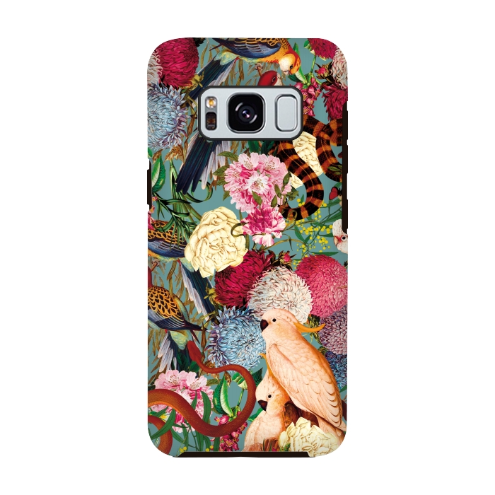 Galaxy S8 StrongFit Floral and Animals pattern by Burcu Korkmazyurek