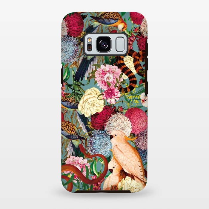 Galaxy S8 plus StrongFit Floral and Animals pattern by Burcu Korkmazyurek