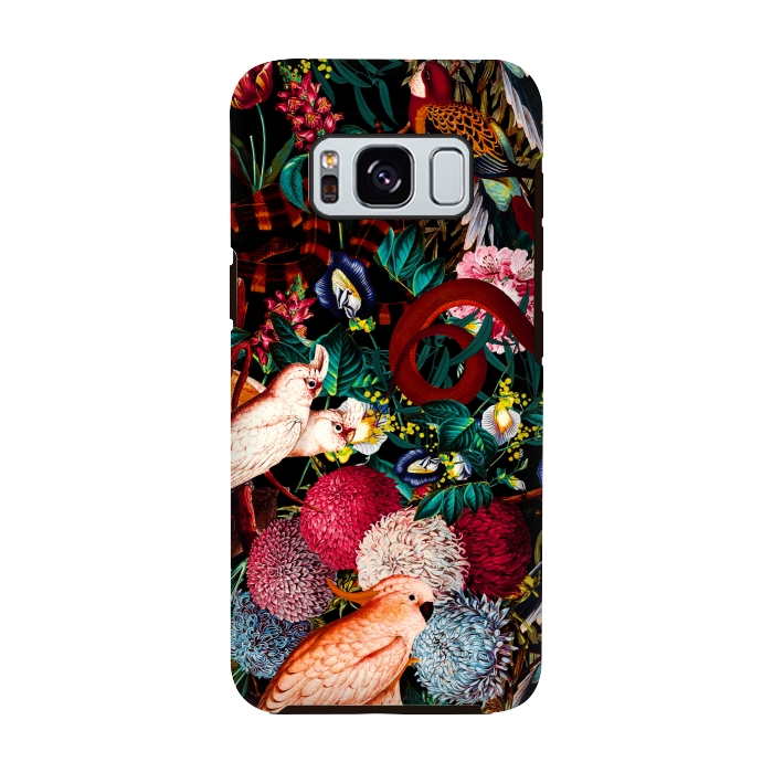 Galaxy S8 StrongFit Floral and Animals pattern II by Burcu Korkmazyurek