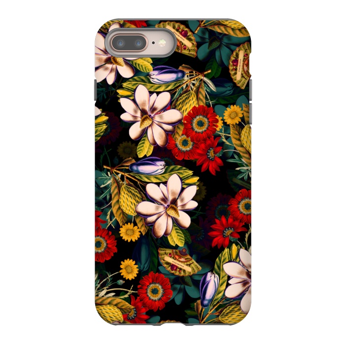 iPhone 7 plus StrongFit Japanese Floral Pattern by Burcu Korkmazyurek