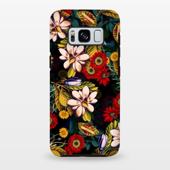 Galaxy S8 plus StrongFit Japanese Floral Pattern by Burcu Korkmazyurek