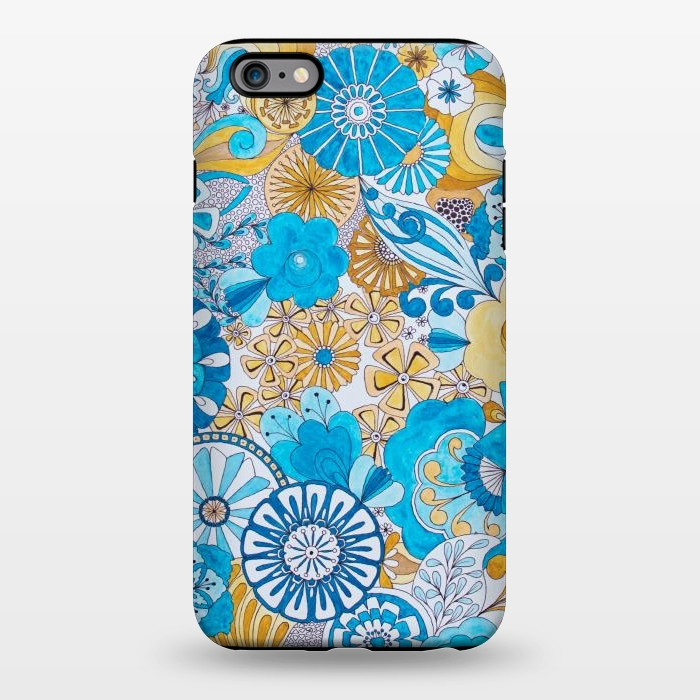 iPhone 6/6s plus StrongFit Seventies Psychedelic Blooms by Paula Ohreen