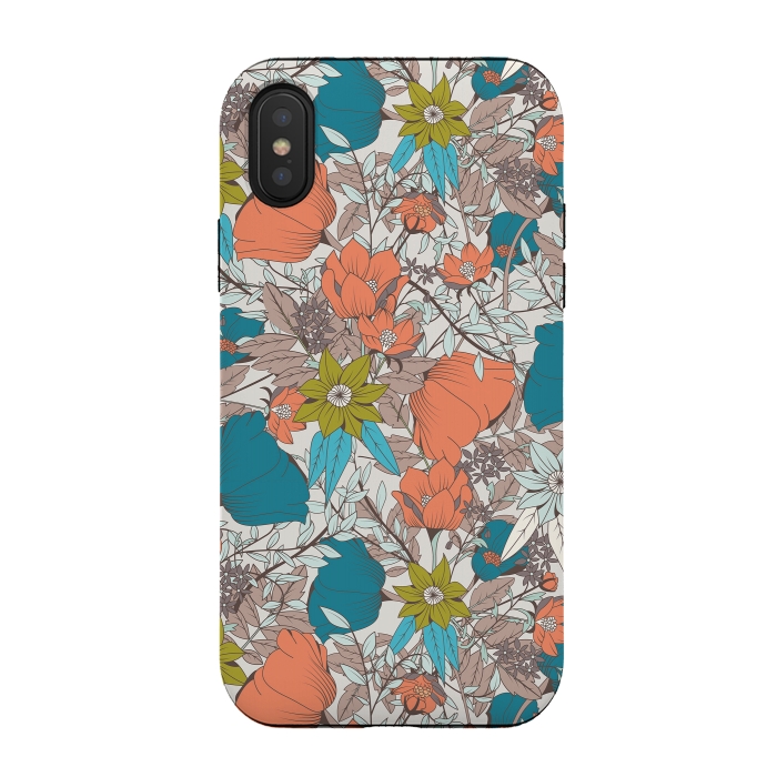 iPhone Xs / X StrongFit Botanical pattern 011 by Jelena Obradovic