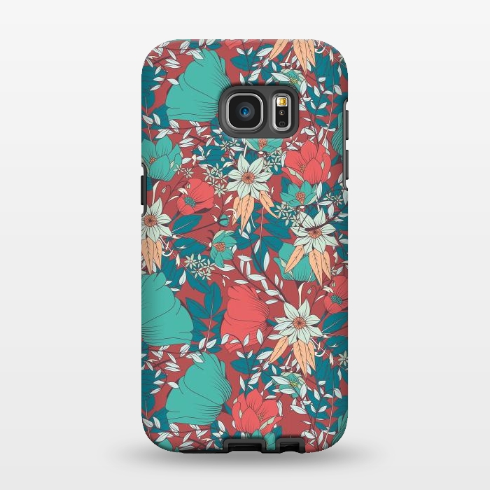 Galaxy S7 EDGE StrongFit Botanical Pattern 014 by Jelena Obradovic