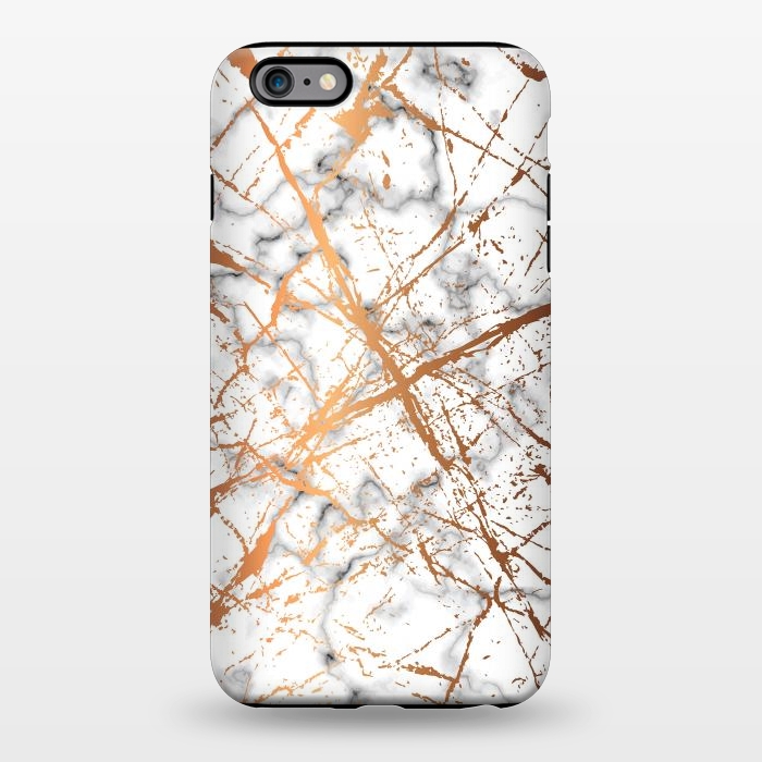 iPhone 6/6s plus StrongFit Marble Texture and Gold Splatter 039 by Jelena Obradovic