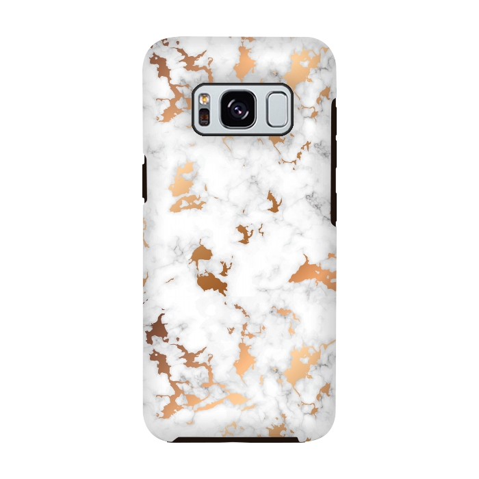 Galaxy S8 StrongFit Marble Texture with Gold Splatter 040 by Jelena Obradovic