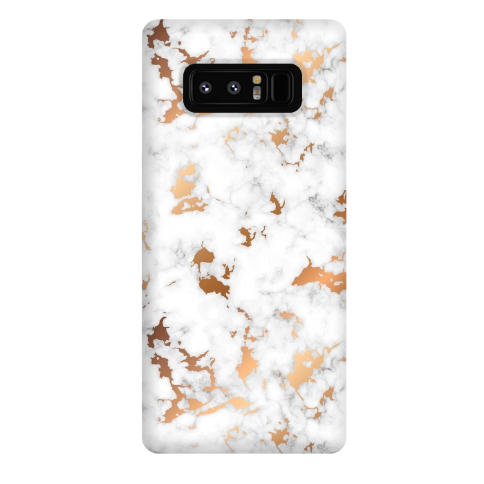 Galaxy Note 8 StrongFit Marble Texture with Gold Splatter 040 by Jelena Obradovic