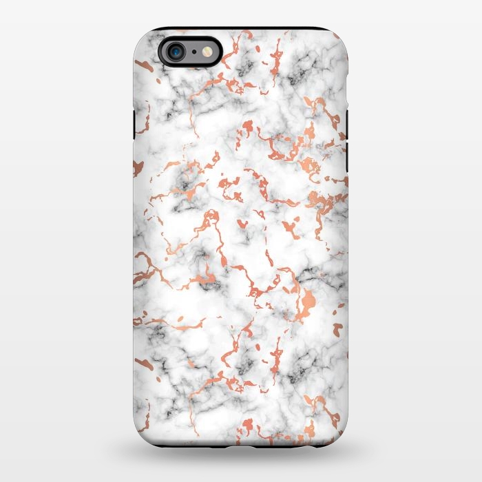 iPhone 6/6s plus StrongFit Marble Texture with Copper Splatter 041 by Jelena Obradovic