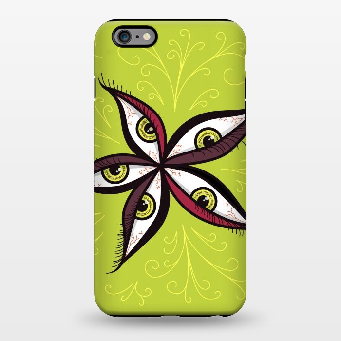 iPhone 6/6s plus StrongFit Weird Abstract Green Eyes Flower by Boriana Giormova