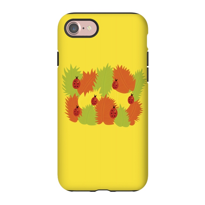 iPhone 7 StrongFit Autumn Leaves And Ladybugs by Boriana Giormova