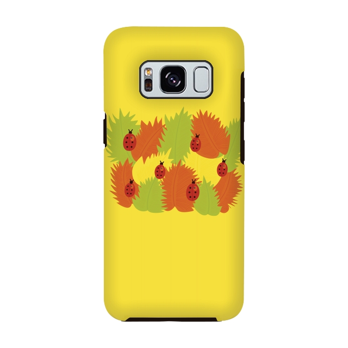 Galaxy S8 StrongFit Autumn Leaves And Ladybugs by Boriana Giormova