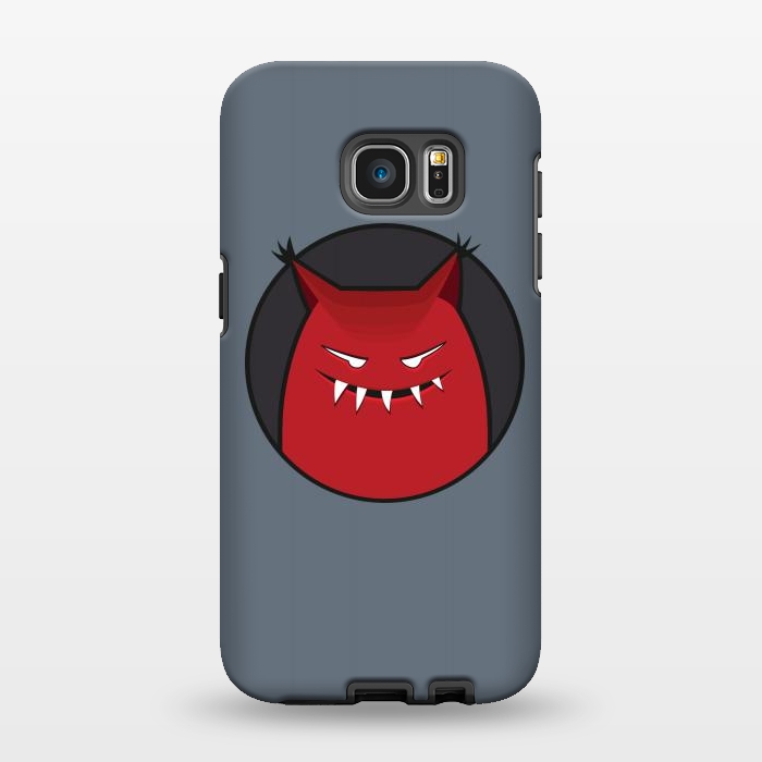 Galaxy S7 EDGE StrongFit Red Evil Monster With Pointy Ears by Boriana Giormova
