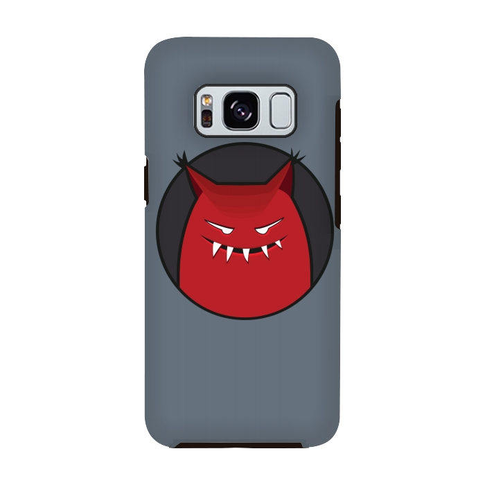 Galaxy S8 StrongFit Red Evil Monster With Pointy Ears by Boriana Giormova