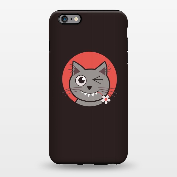iPhone 6/6s plus StrongFit Cute Winking Kitty Cat by Boriana Giormova