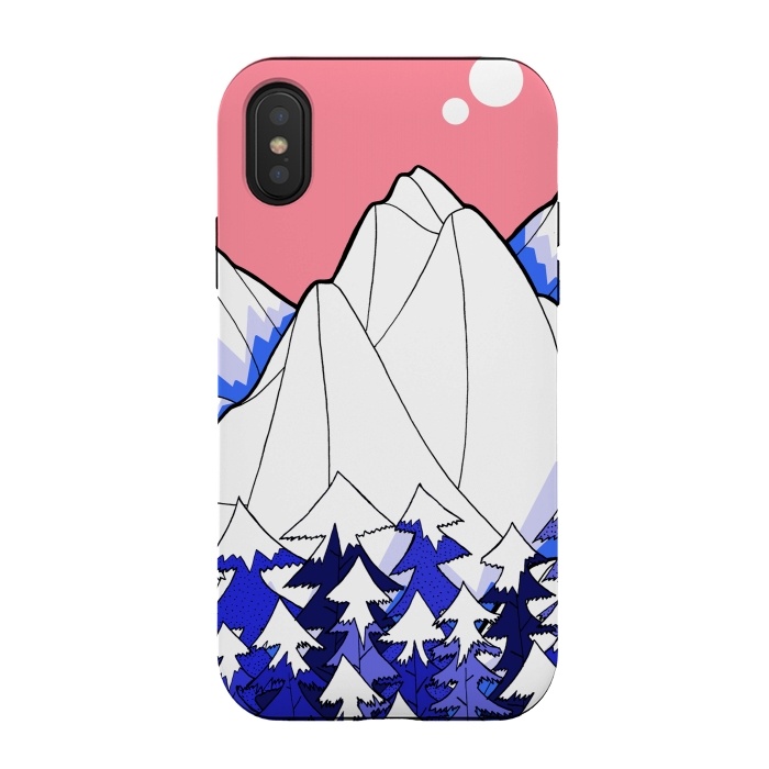 iPhone Xs / X StrongFit The deep blue forests of the mountains by Steve Wade (Swade)