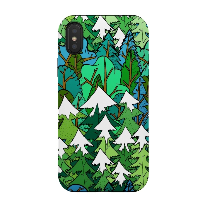 iPhone Xs / X StrongFit Winter's Forest by Steve Wade (Swade)