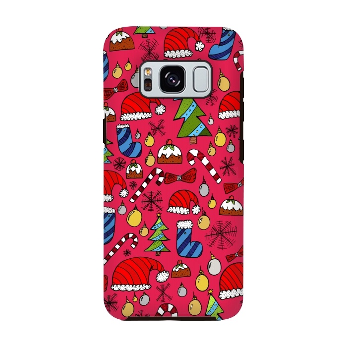 Galaxy S8 StrongFit The Christmas Pattern by Steve Wade (Swade)