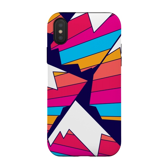 iPhone Xs / X StrongFit Mountains of many colours by Steve Wade (Swade)
