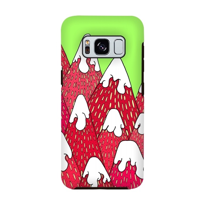 Galaxy S8 StrongFit Strawberry Mountains by Steve Wade (Swade)