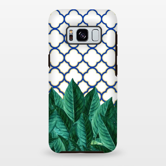 Galaxy S8 plus StrongFit Leaves & Tiles by Uma Prabhakar Gokhale