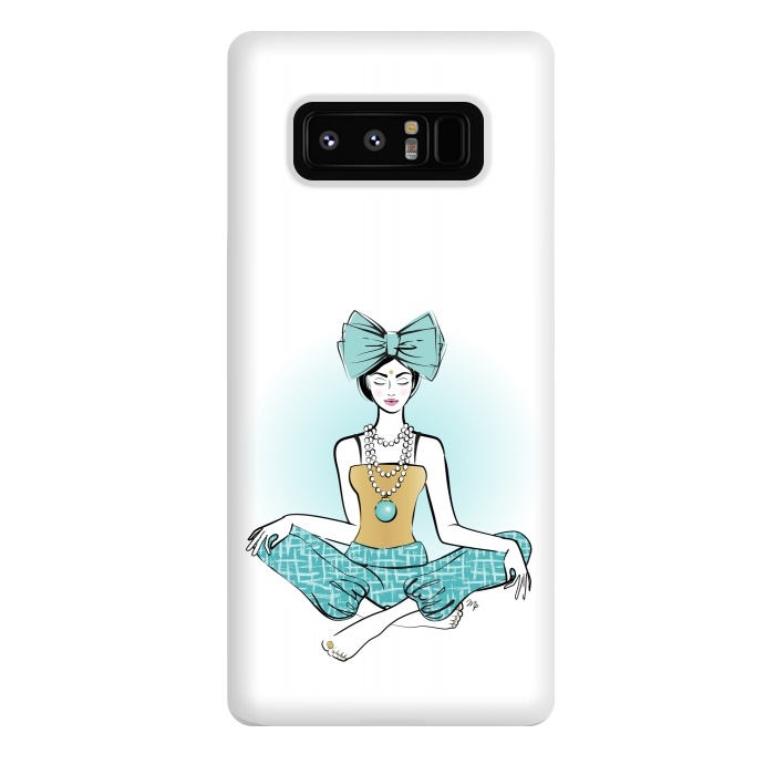 Galaxy Note 8 StrongFit Festive Yoga girl meditation by Martina