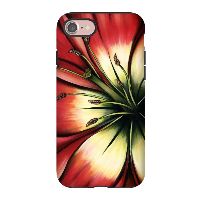 iPhone 7 StrongFit Red Lily Flower by Denise Cassidy Wood