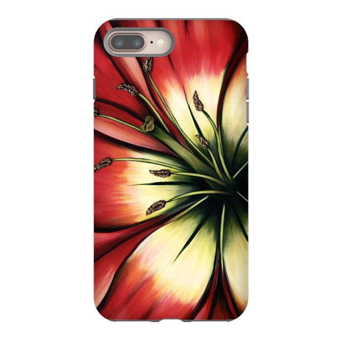 iPhone 7 plus StrongFit Red Lily Flower by Denise Cassidy Wood