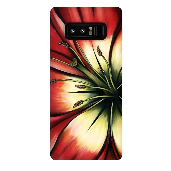 Galaxy Note 8 StrongFit Red Lily Flower by Denise Cassidy Wood