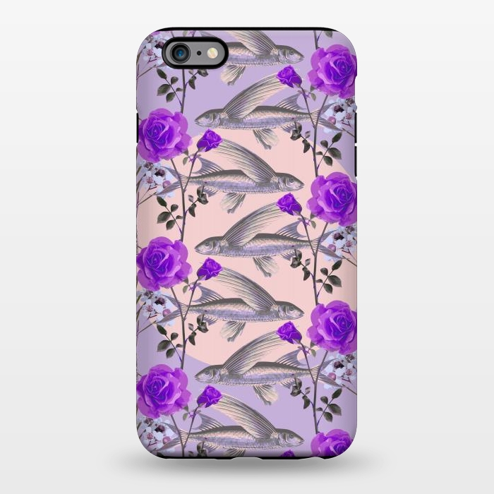 iPhone 6/6s plus StrongFit Floral Fishies (Purple) by Zala Farah