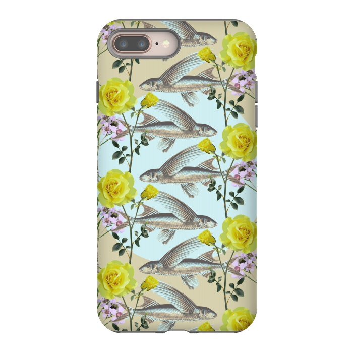 iPhone 7 plus StrongFit Floral Fishies by Zala Farah